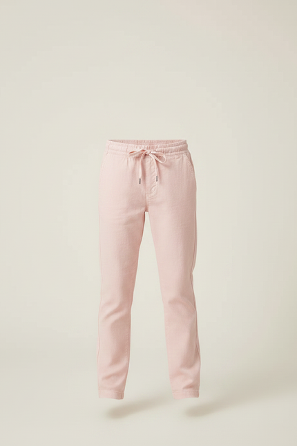 Pantalon Chino Rose Cordon Coton Garçon Décontracté - vue 3