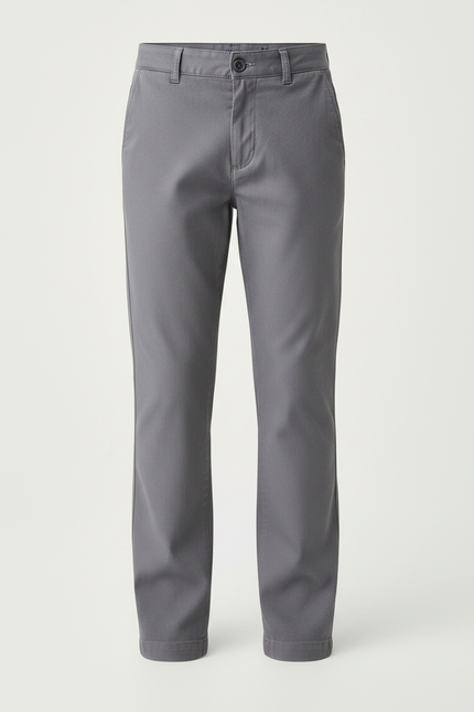 Pantalon Chino Garçon Gris Tapered - Gabardine - vue 3
