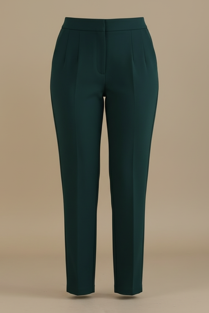 Pantalon Chino Pince Femme - Vert Polyester - vue 3