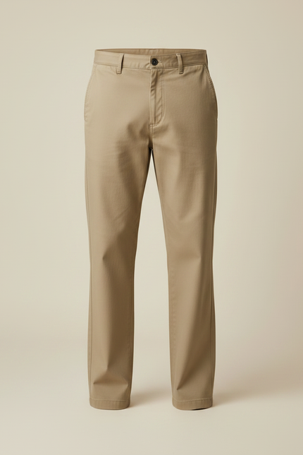 Pantalon Chino Kaki Droit Coton Tendance Homme - vue 3