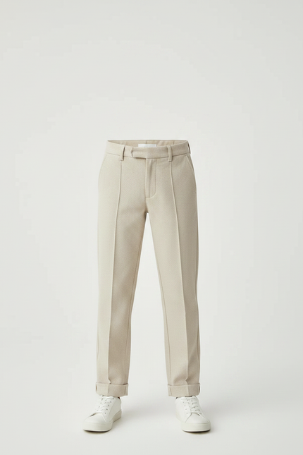 Pantalon Chino Beige Clair Droit Décontracté Garçon - Gabardine - vue 3