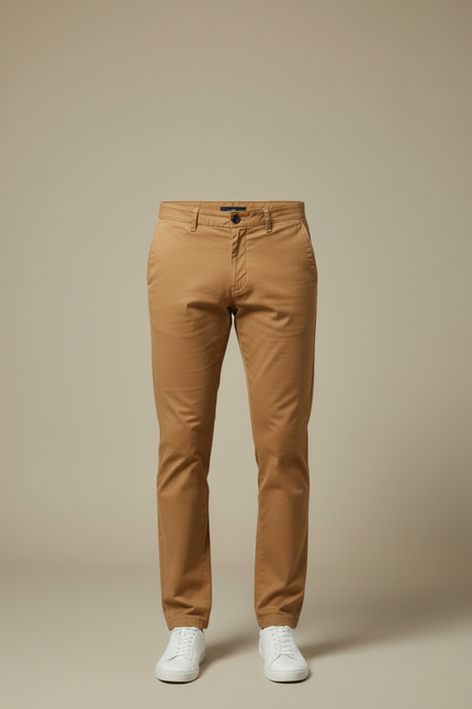 Pantalon Chino Camel - Gabardine - vue 3