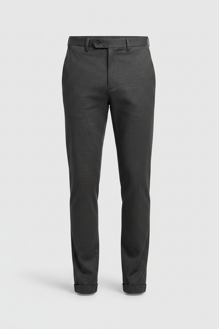 Pantalon Chino Gris Anthracite Slim Décontracté Homme - Gabardine - vue 3