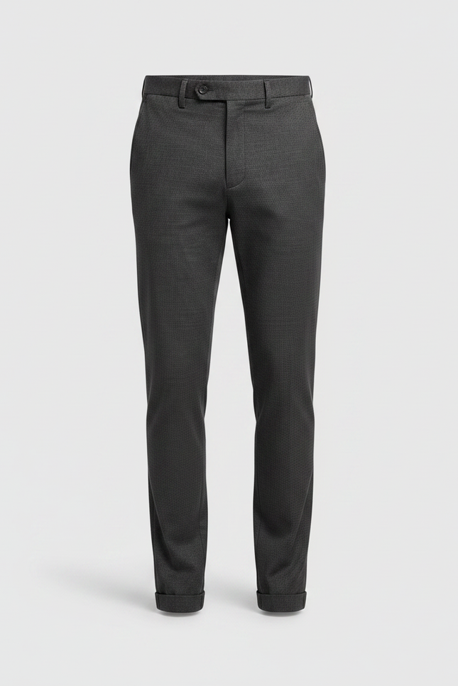 Pantalon Chino Gris Anthracite Slim Décontracté Homme - Gabardine - vue 3