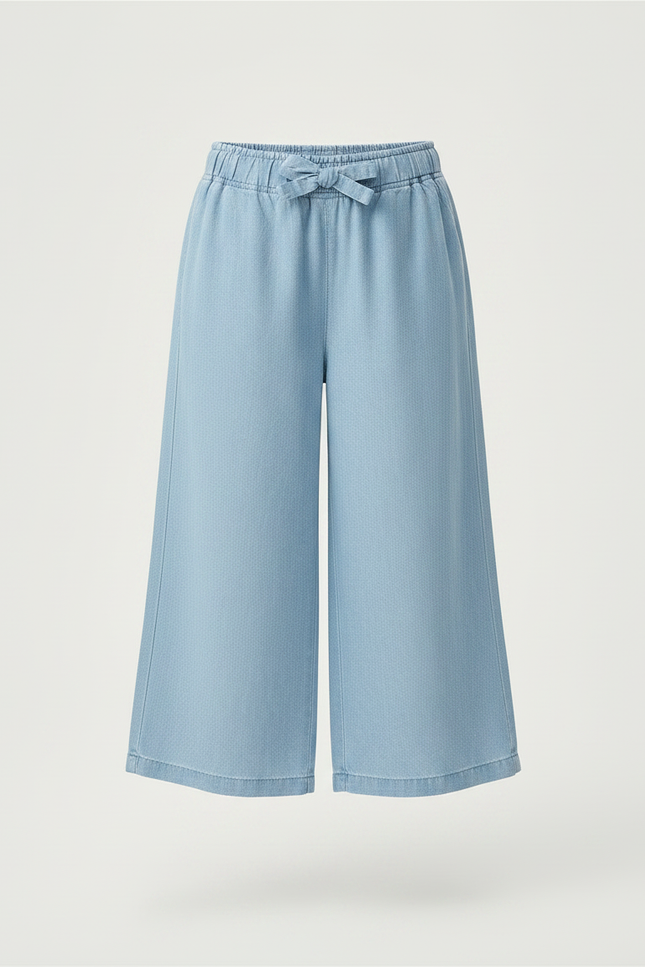 Pantalon Chino Bleu Clair Ample Léger Enfant Décontracté - Jean - vue 3