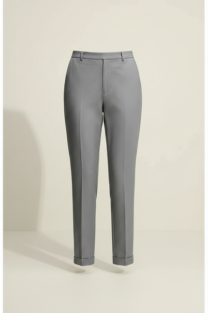Pantalon Chino Gris Droit Élastique Élégant Femme - Gabardine - vue 3