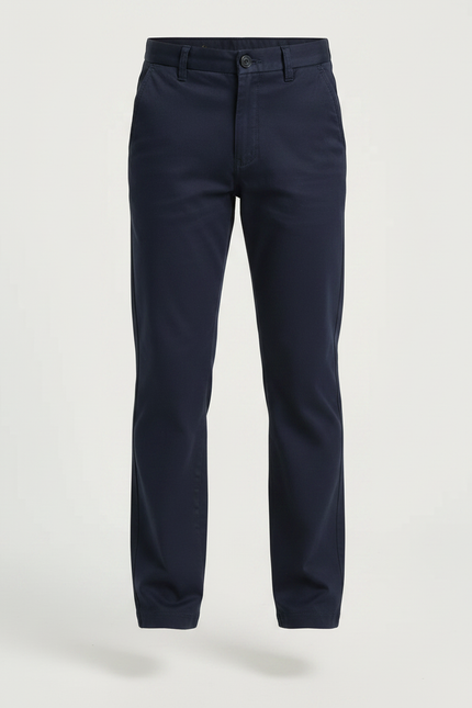 Pantalon Chino Elasthanne - Marine Coton - vue 3