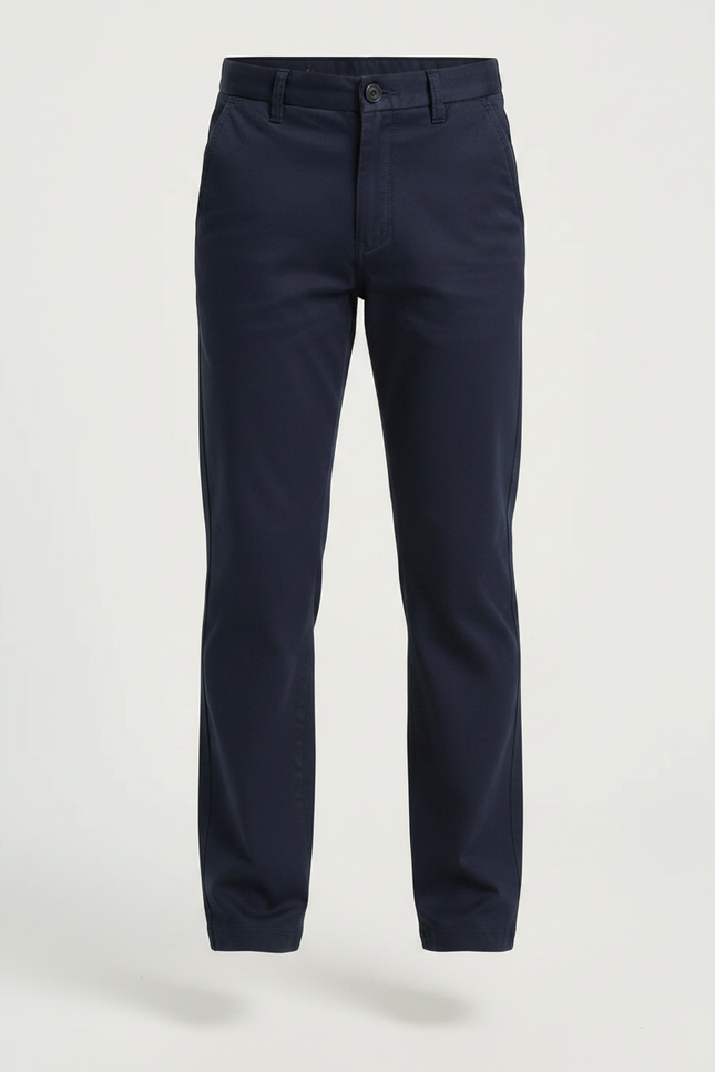 Pantalon Chino Elasthanne - Marine Coton - vue 3