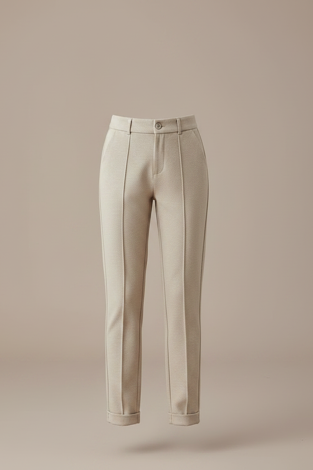 Pantalon Chino Beige Droit Laine Décontracté Enfant - vue 3