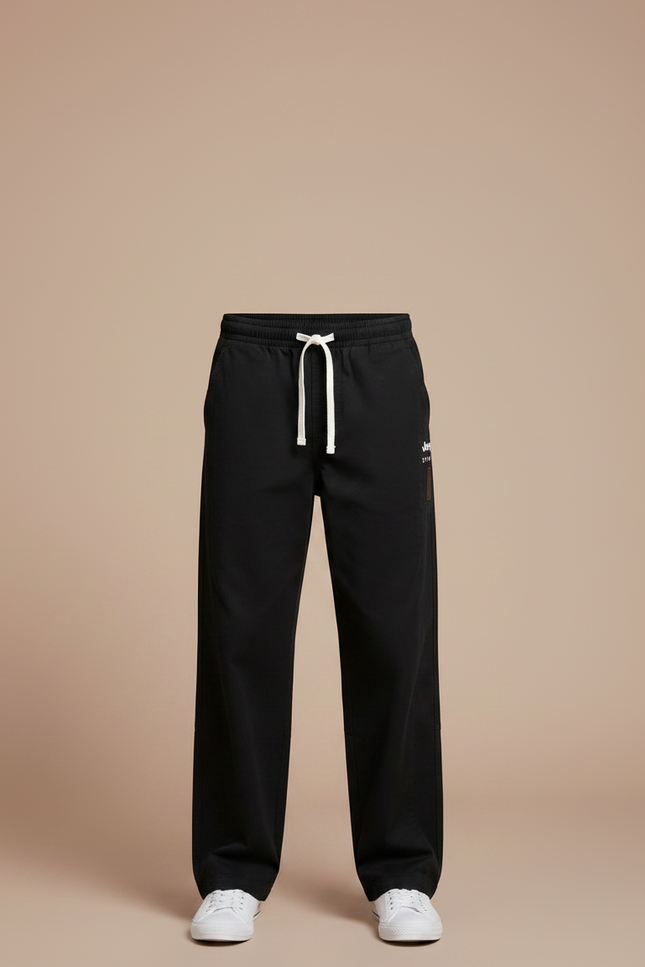 Pantalon Chino Noir Ample Coton Décontracté Garçon - vue 3