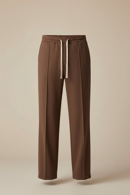 Pantalon Chino Marron Droit Sport Décontracté Homme - Polyester - vue 3