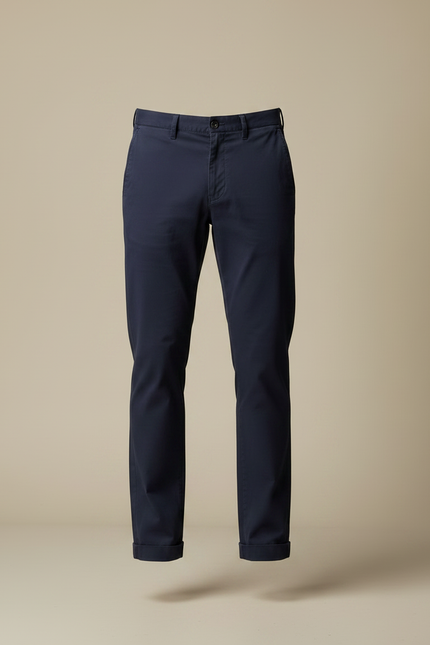 Pantalon Chino Marine Coton Ample Décontracté Homme - vue 3