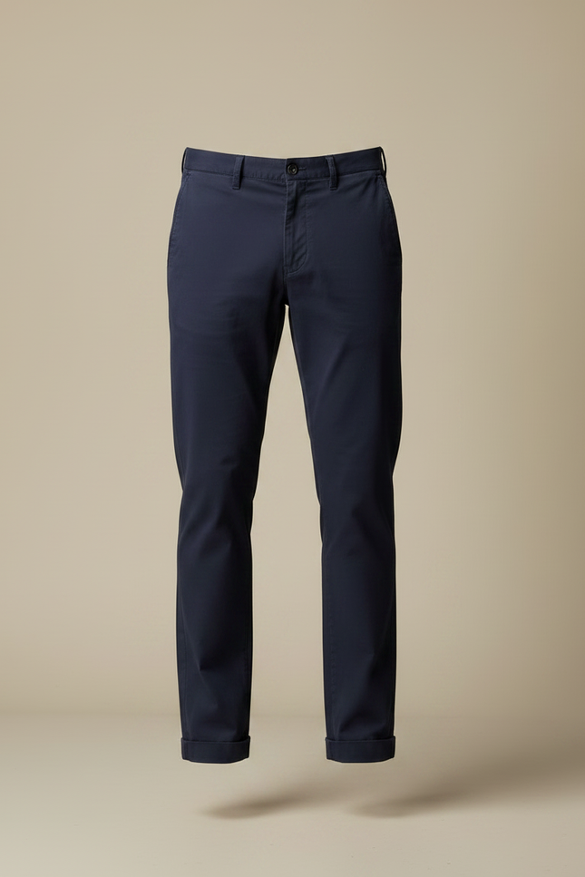 Pantalon Chino Marine Coton Ample Décontracté Homme - vue 3