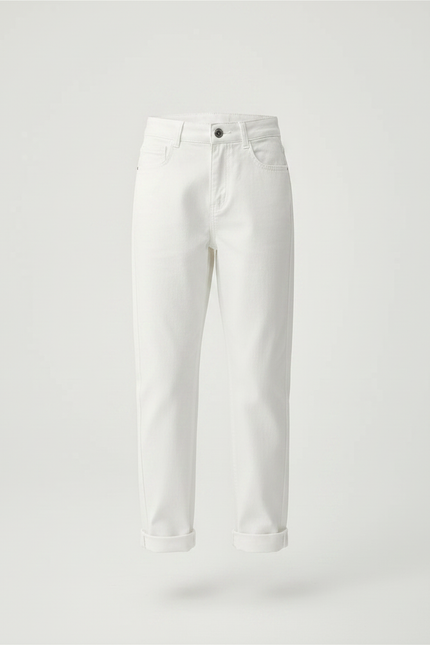Pantalon Blanc Chino - Gabardine - vue 3