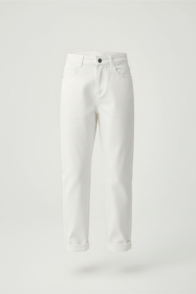 Pantalon Blanc Chino - Gabardine - vue 3