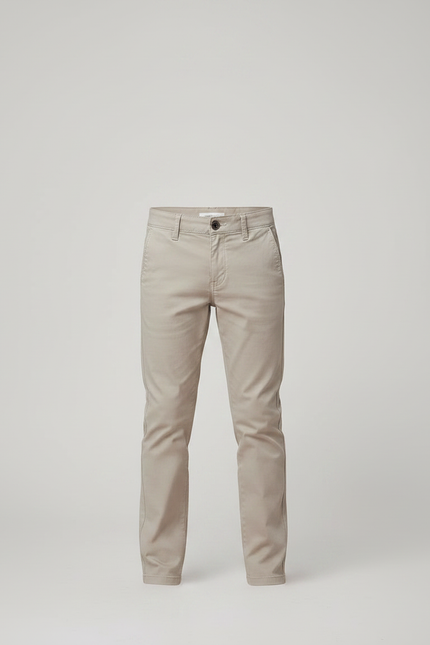 Pantalon Chino Beige Coton Coupe Droite Enfant - vue 3