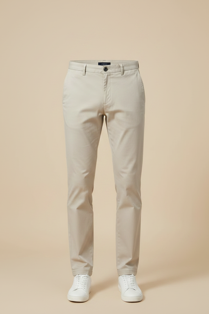 Pantalon Chino Homme Ete - Beige Coton - vue 3