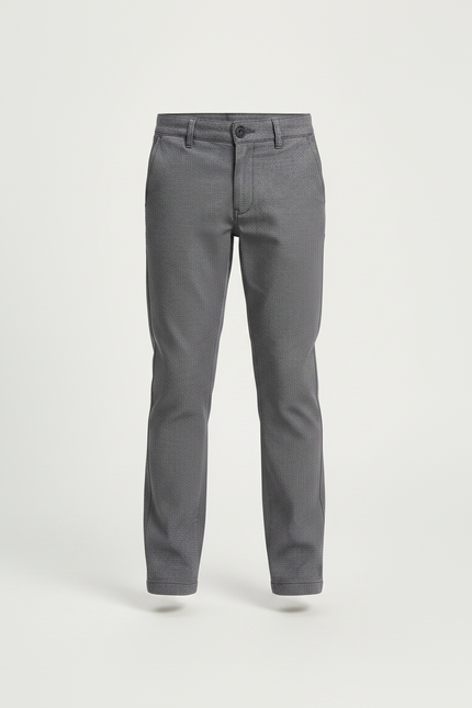 Pantalon Chino Gris Décontracté Coupe Droite Enfant - Coton - vue 3