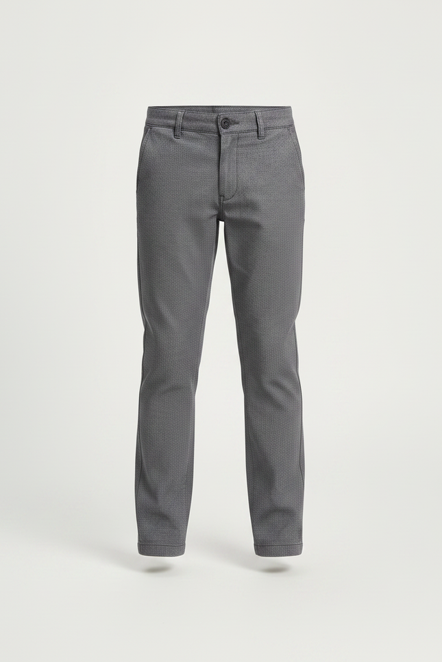 Pantalon Chino Gris Décontracté Coupe Droite Enfant - Coton - vue 3