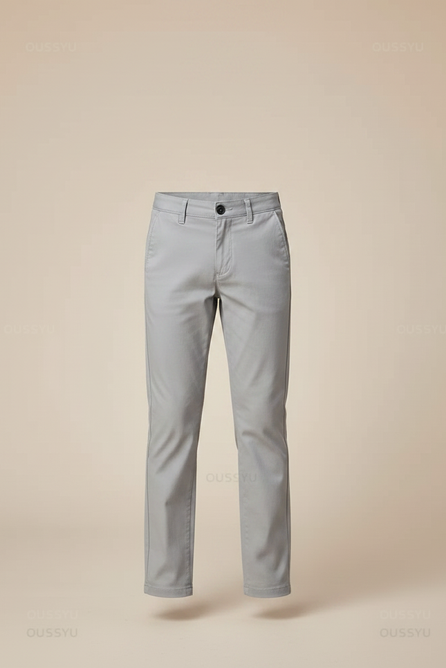 Pantalon Chino Gris Coton Slim Enfant Décontracté - vue 3