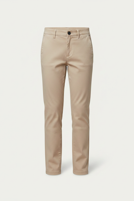 Pantalon Chino Beige Coton Slim Enfant Décontracté - Gabardine - vue 3