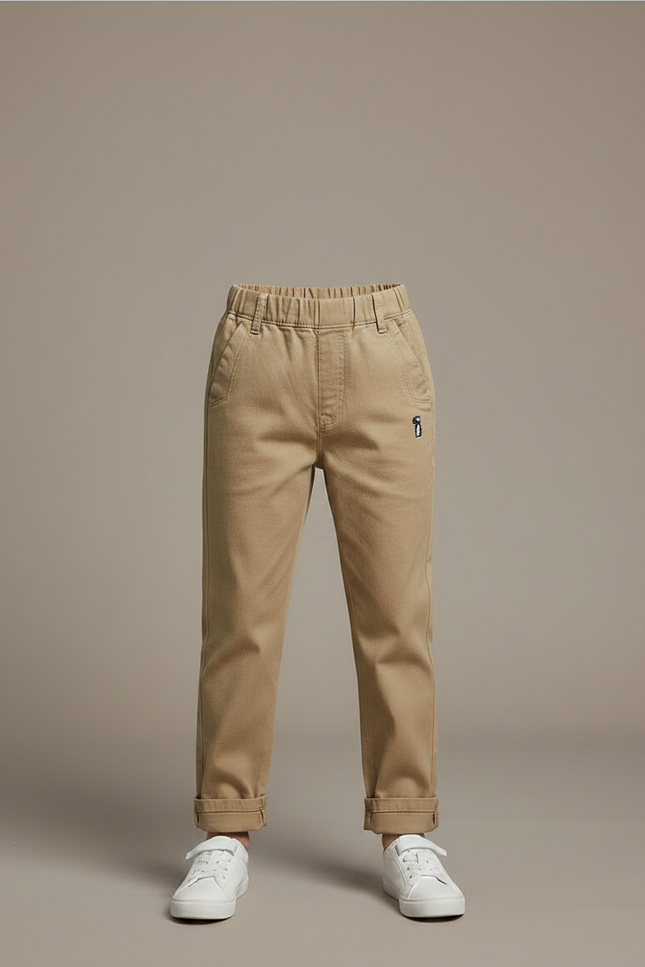 Pantalon Chino Beige Coton Décontracté Garçon - vue 3