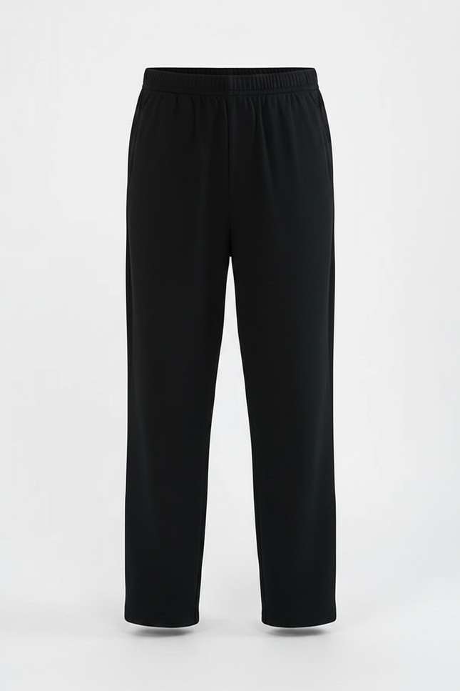 Pantalon Chino Noir Ample Coton Enfant Décontracté - vue 3