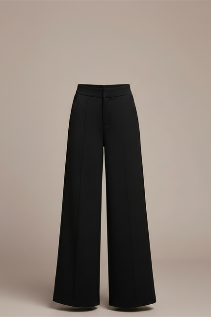 Pantalon Chino Noir Ample Taille Haute Enfant - Polyester - vue 3