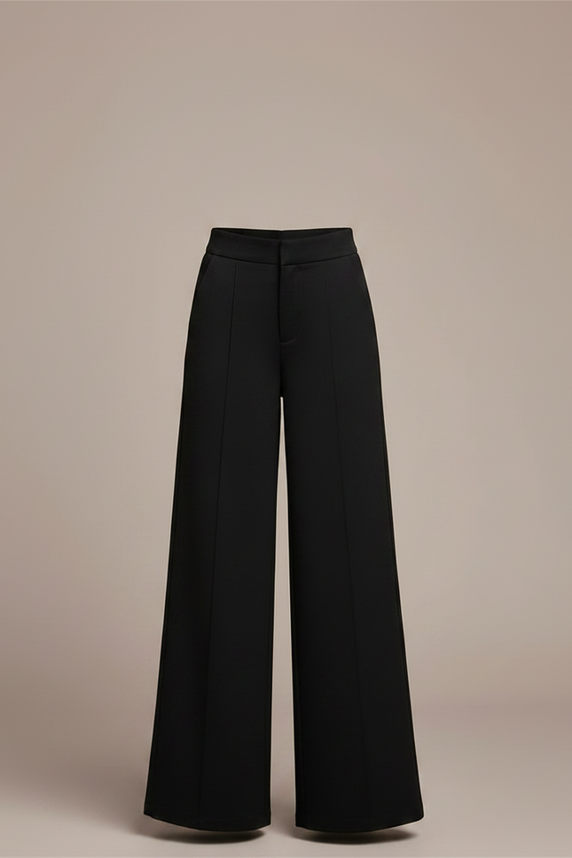 Pantalon Chino Noir Ample Taille Haute Enfant - Polyester - vue 3