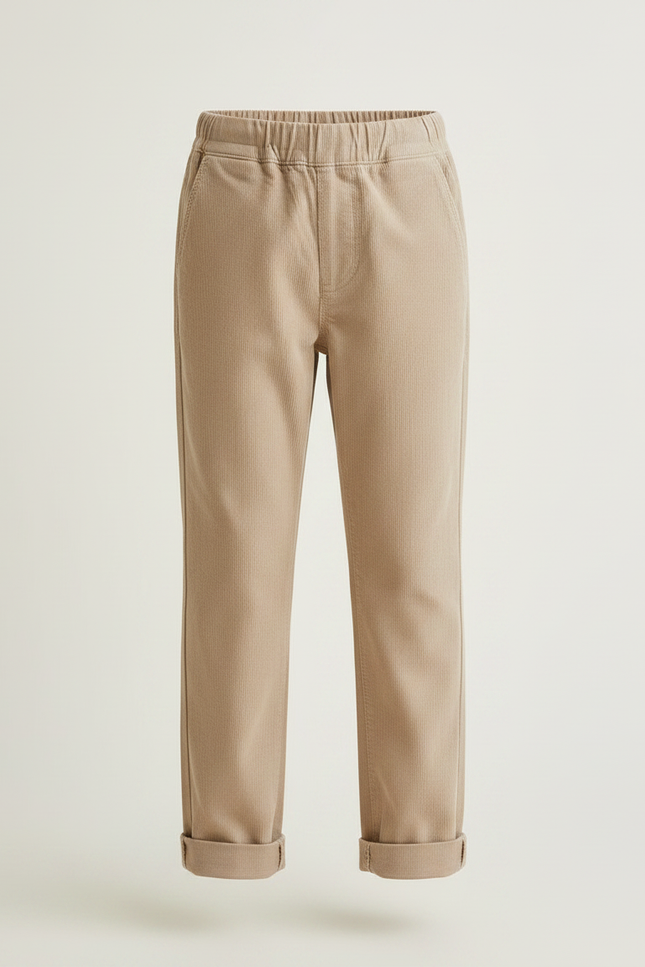 Pantalon Chino Beige Coton Décontracté Enfant Confortable - vue 3