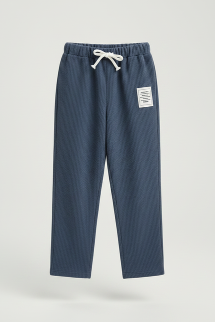 Pantalon Chino Côtelé Décontracté Droit Garçon Plusieurs Couleurs - Bleu Cordé - vue 3