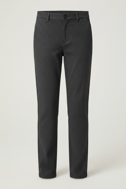 Pantalon Chino Gris Fille Coupe Droite Décontracté - Coton - vue 3