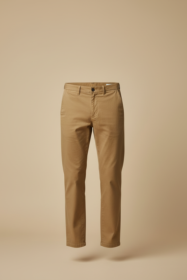 Pantalon Chino Droit Homme - Kaki Gabardine - vue 3