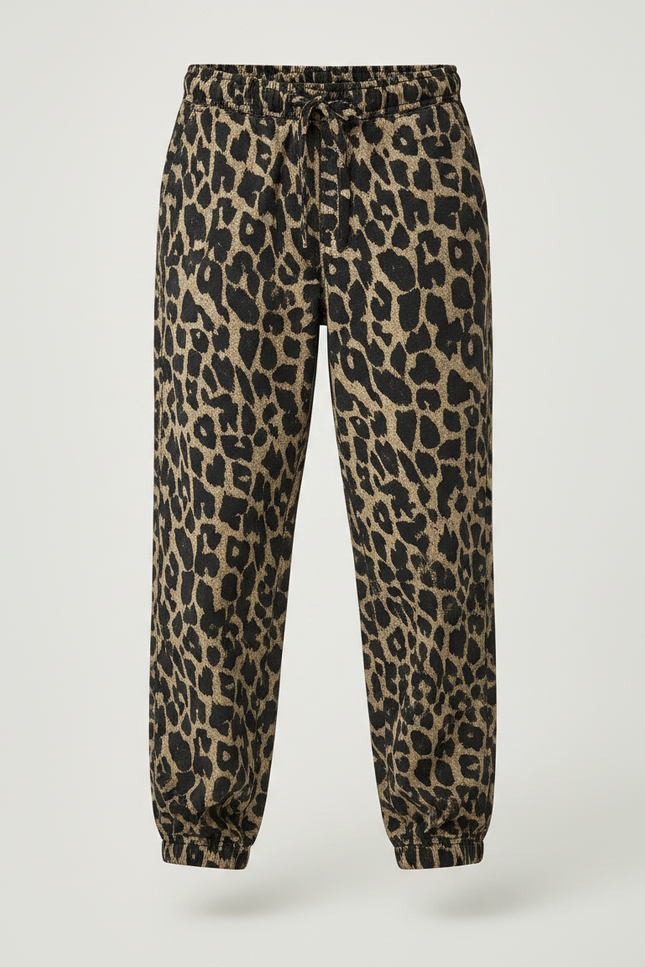 Pantalon Chino Léopard Coton Ample Garçon - Imprimé Molleton - vue 3