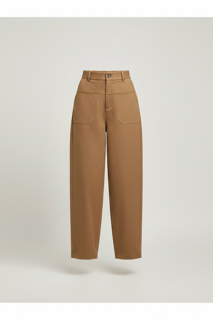 Pantalon Chino Sarouel - Camel Gabardine - vue 3