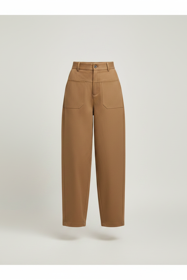 Pantalon Chino Sarouel - Camel Gabardine - vue 3