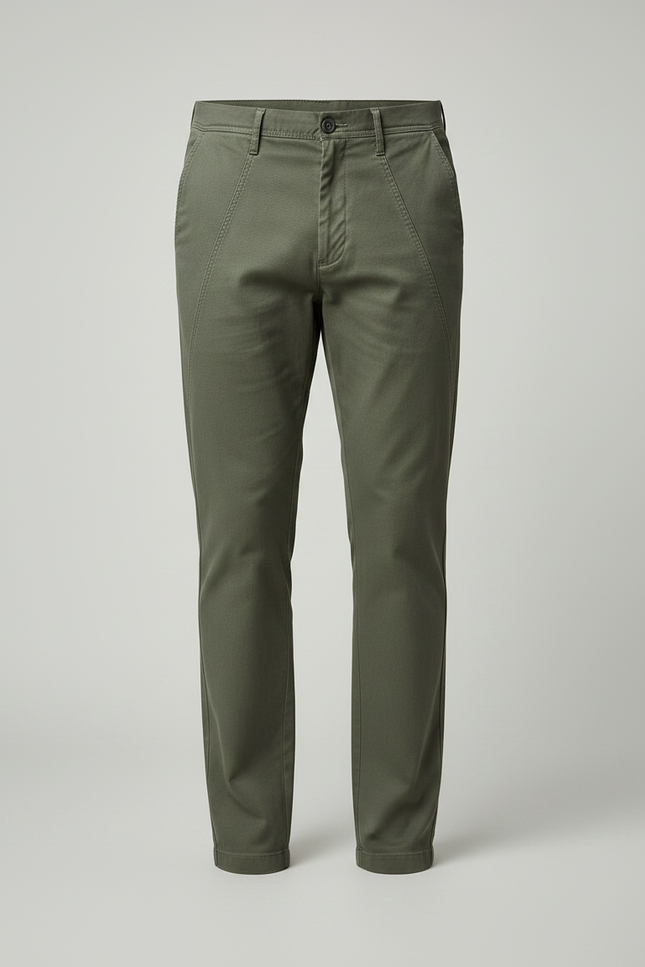 Pantalon Chino Militaire - Kaki Gabardine - vue 3