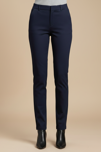 Pantalon Chino Marine Femme - Gabardine - vue 3