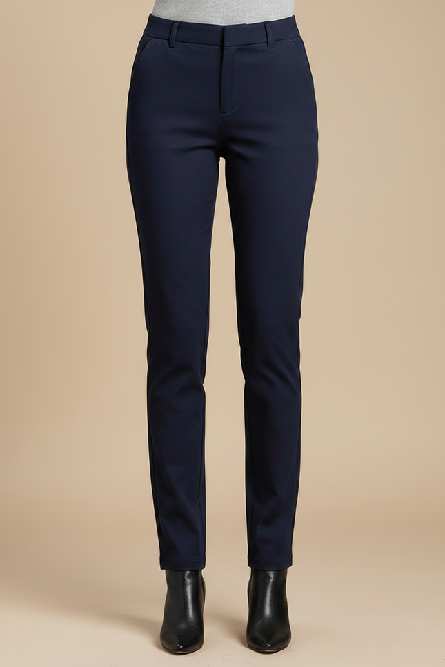 Pantalon Chino Marine Femme - Gabardine - vue 3