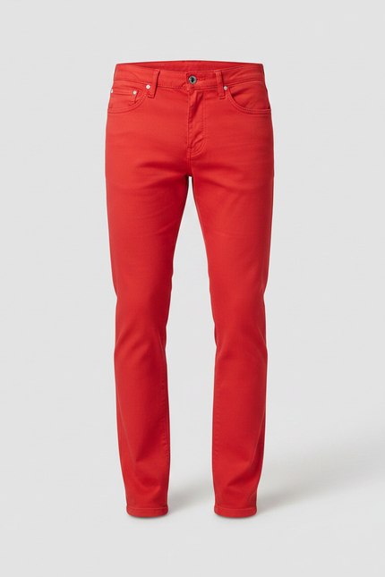 Pantalon Chino Jean Homme - Rouge - vue 3