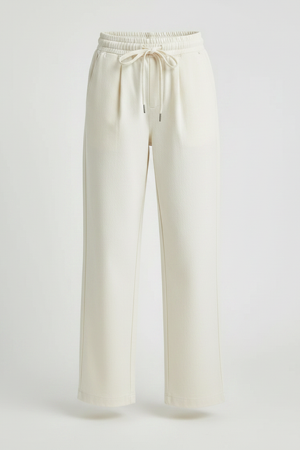 Pantalon Chino Écru Ample Coton Décontracté Enfant - Beige - vue 3