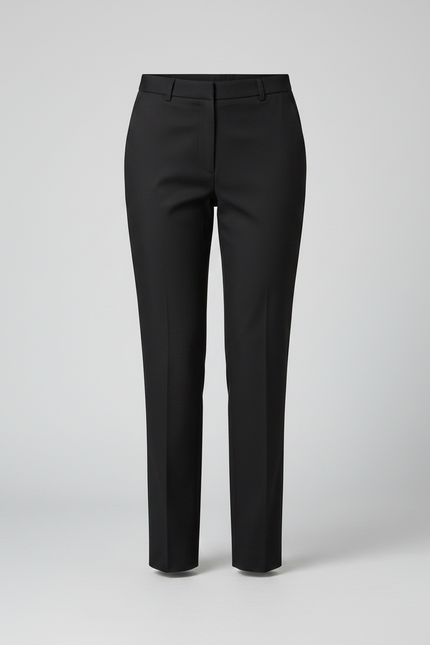Pantalon Chino Noir Slim Femme Élégant Moderne - Gabardine - vue 3