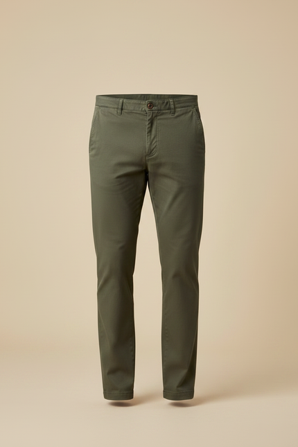 Pantalon Chino Homme Hiver - Kaki Gabardine - vue 3