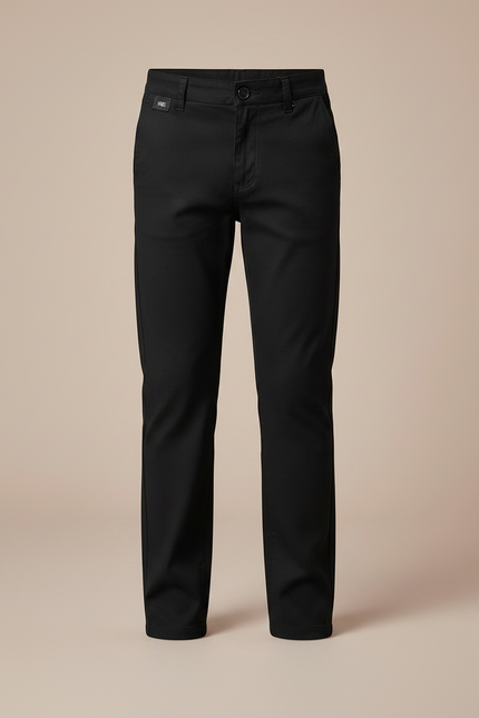 Pantalon Chino Garçon Noir Tapered - Gabardine - vue 3