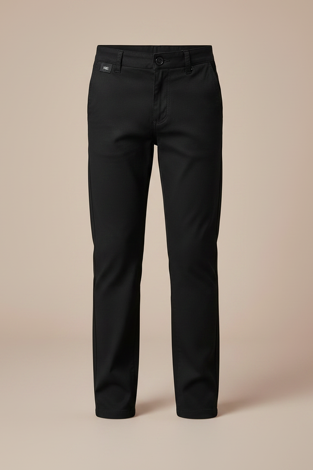 Pantalon Chino Garçon Noir Tapered - Gabardine - vue 3
