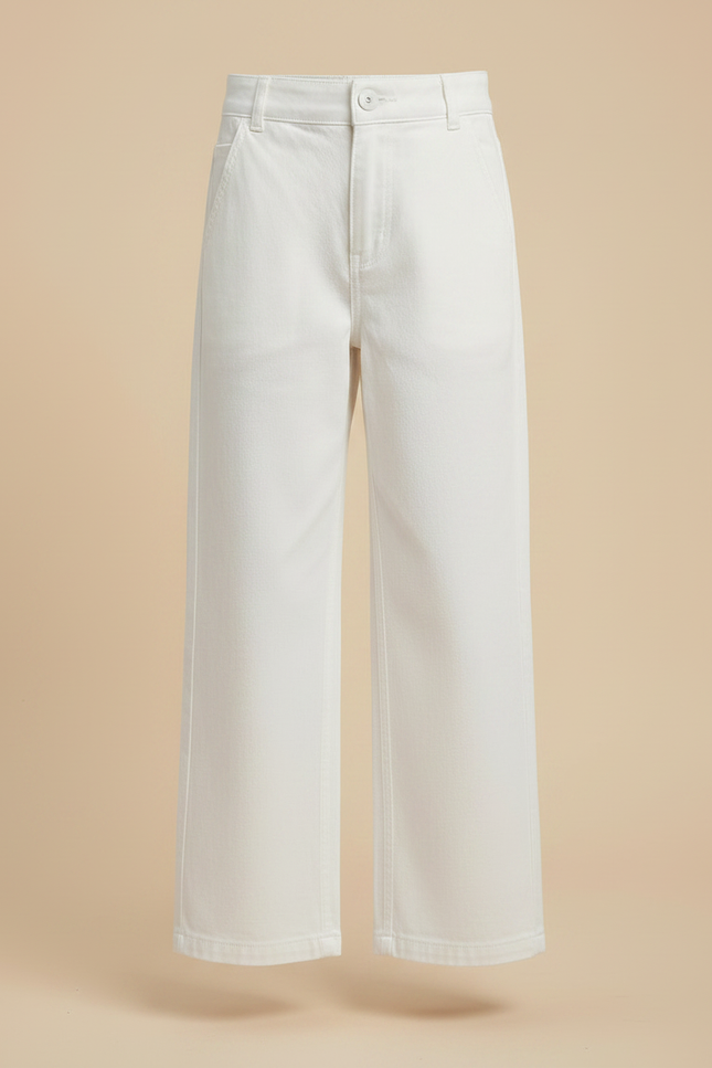 Pantalon Chino Blanc Ample Coton Droit Enfant - vue 3