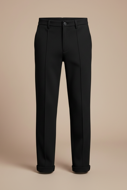 Pantalon Chino Noir Coupe Droite Garçon Simple - Gabardine - vue 3