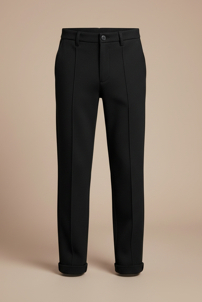 Pantalon Chino Noir Coupe Droite Garçon Simple - Gabardine - vue 3
