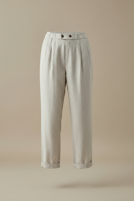 Pantalon Chino Lin Femme - Beige - vue 3