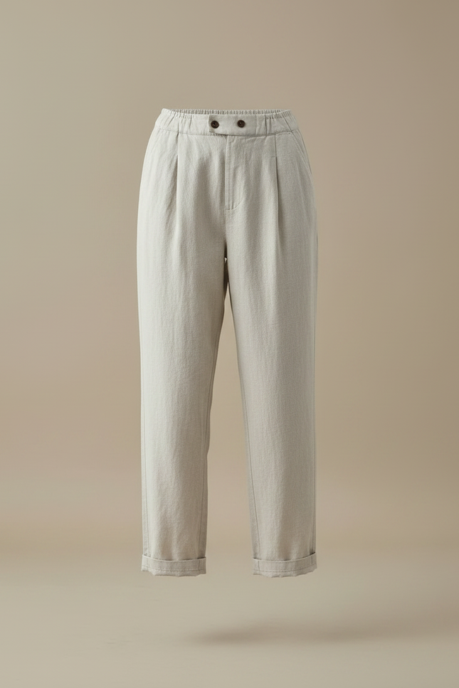 Pantalon Chino Lin Femme - Beige - vue 3